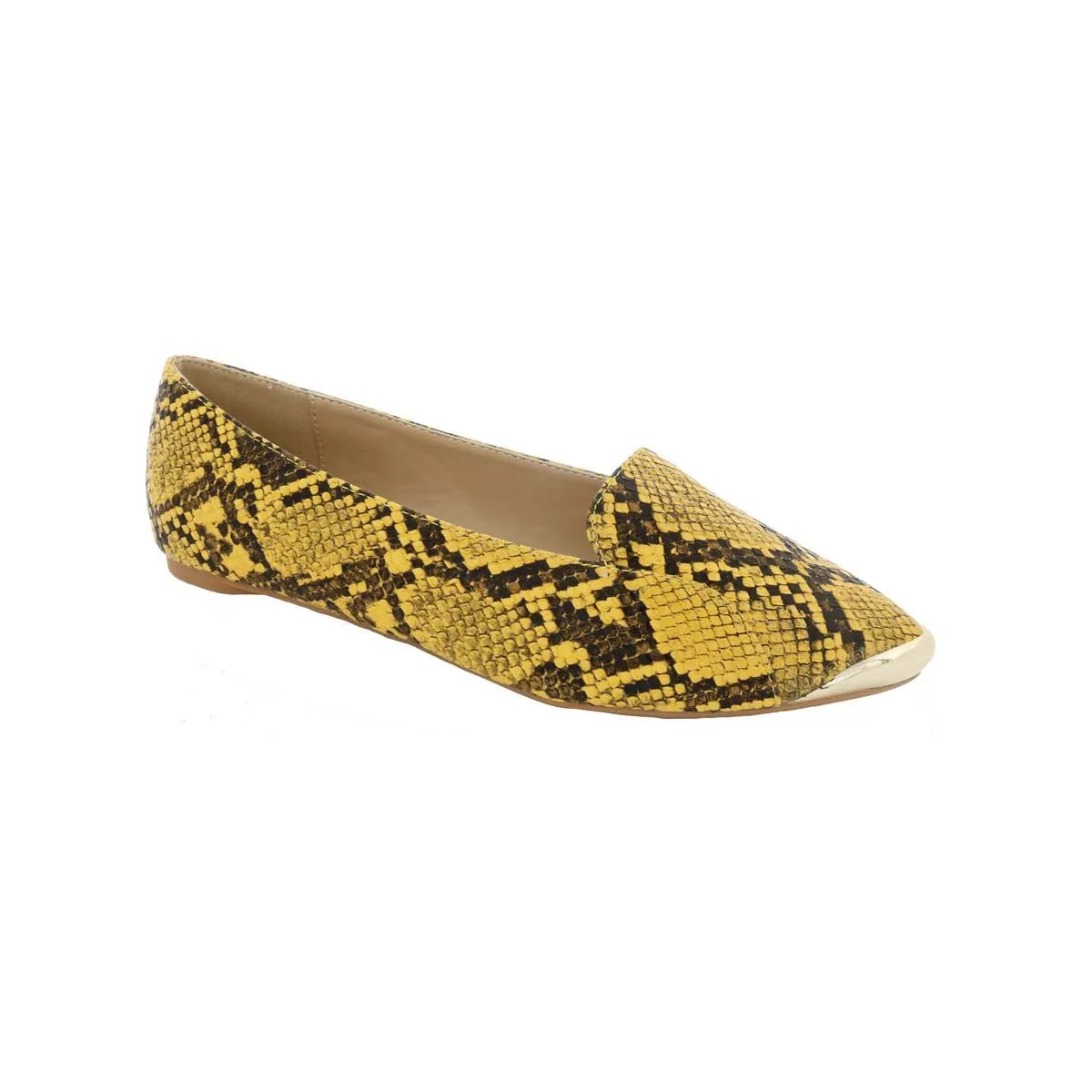 Pastel Tones Comfortable leather Penny Loves Kenny Nik Women Slip-on Shoe In Yellow Faux Snake