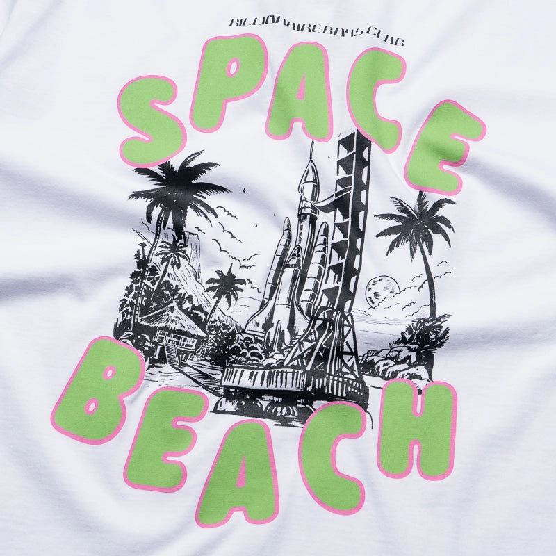 Billionaire Boys Club Space Beach Tee - White Foldable Hem WaterRepellent Surface