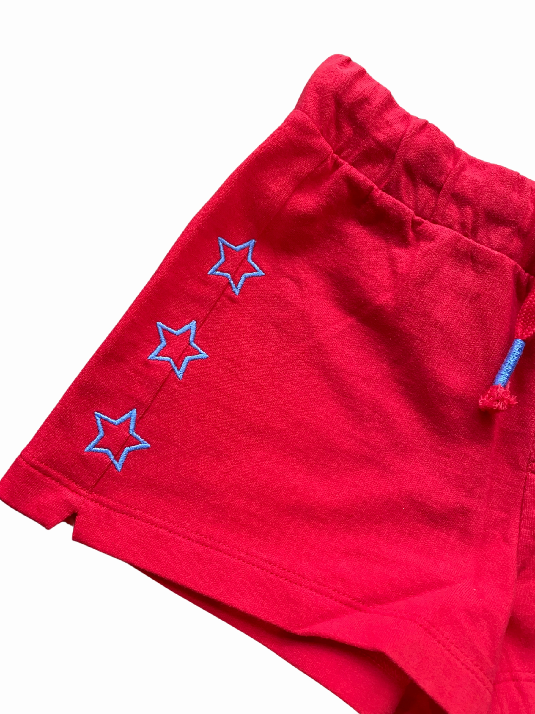 Sky Mood Classic Tween Short with Star Embroidery