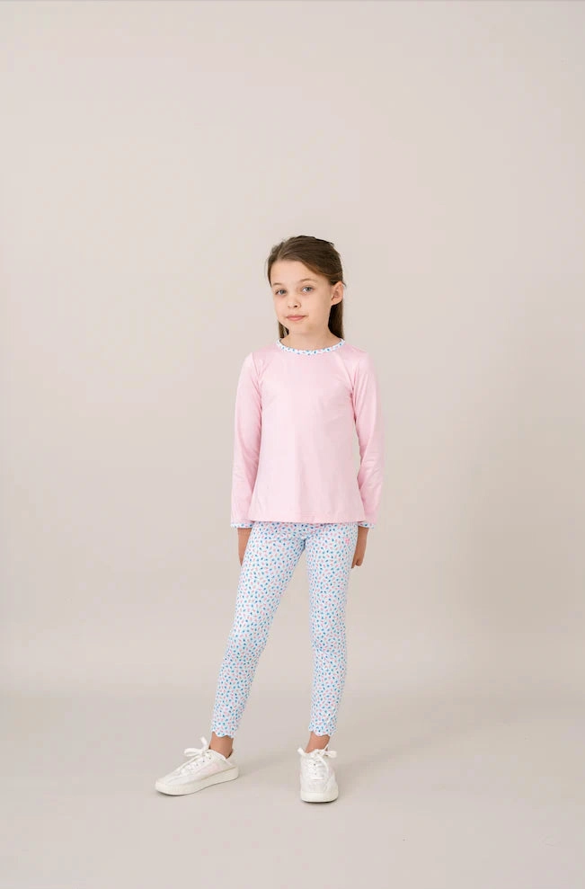 Run Glow Tale Core Sadie Scallop Legging - Kindness Blooms Floral Athleisure