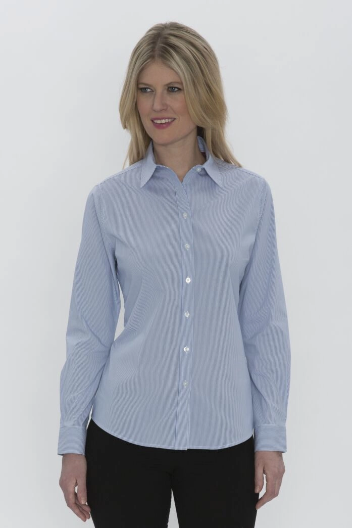 No Slip Shoulder Grip Durable Texture COAL HARBOUR? MINI STRIPE STRETCH WOVEN LADIES' SHIRT