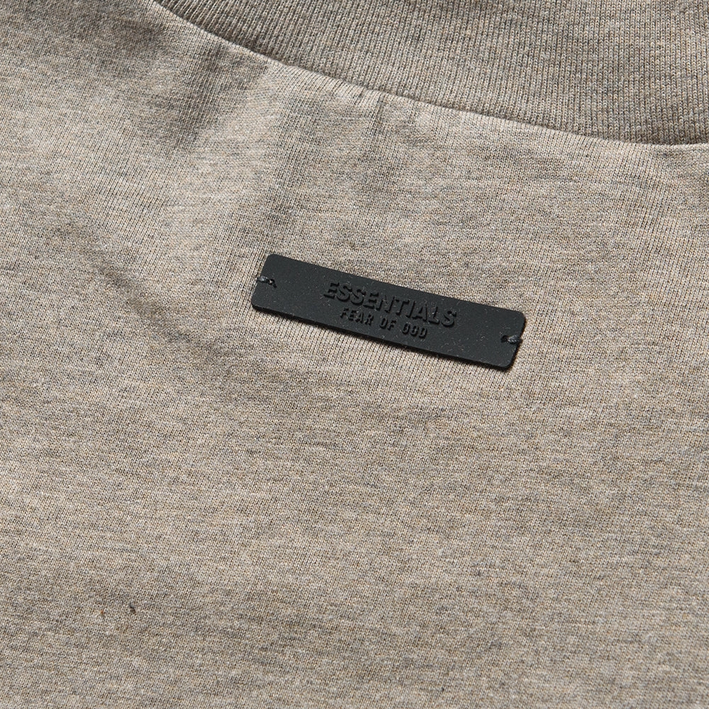 Cozy Design Snow Core Fear of God Essentials Jersey Crewneck Tee - Heather Gray