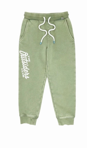Convertible Style Simple Dress Outsiders Fleece Joggers - Sage