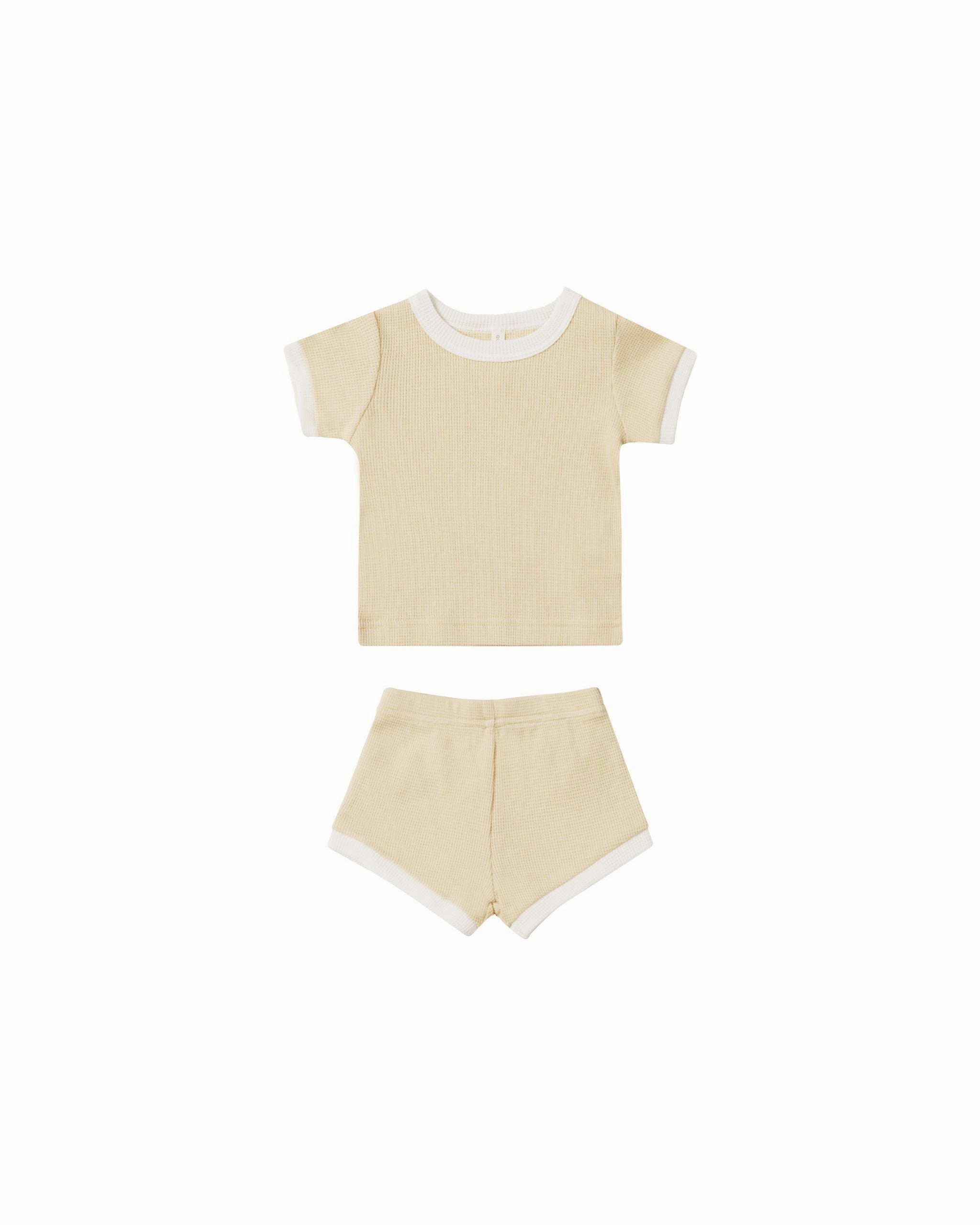 Waffle Shortie Set | Lemon River Flow