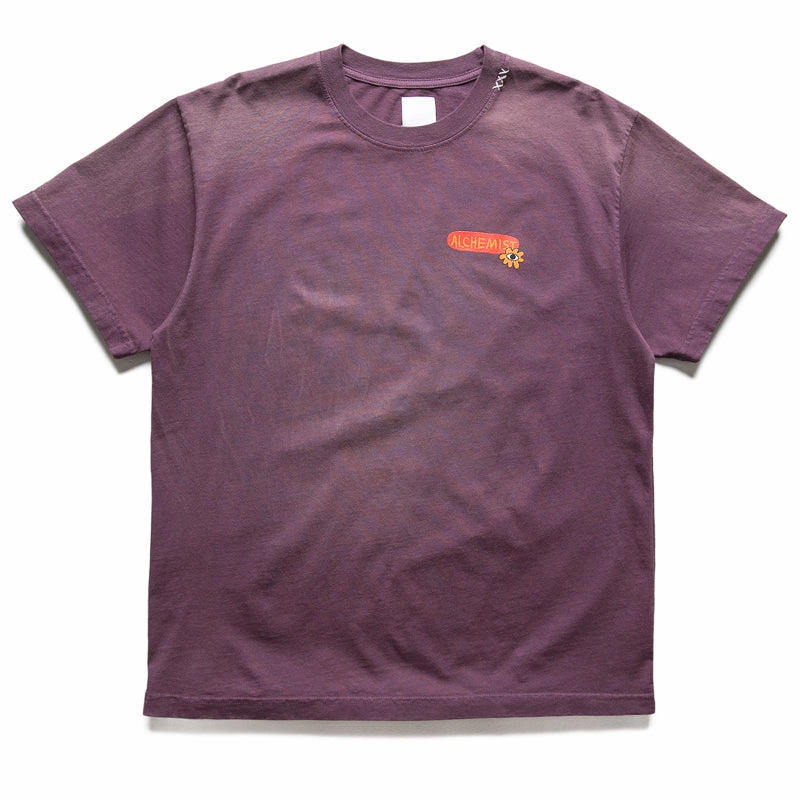 Collapsible Hood Web Glow Alchemist Seeing Cactus Tee - Plum