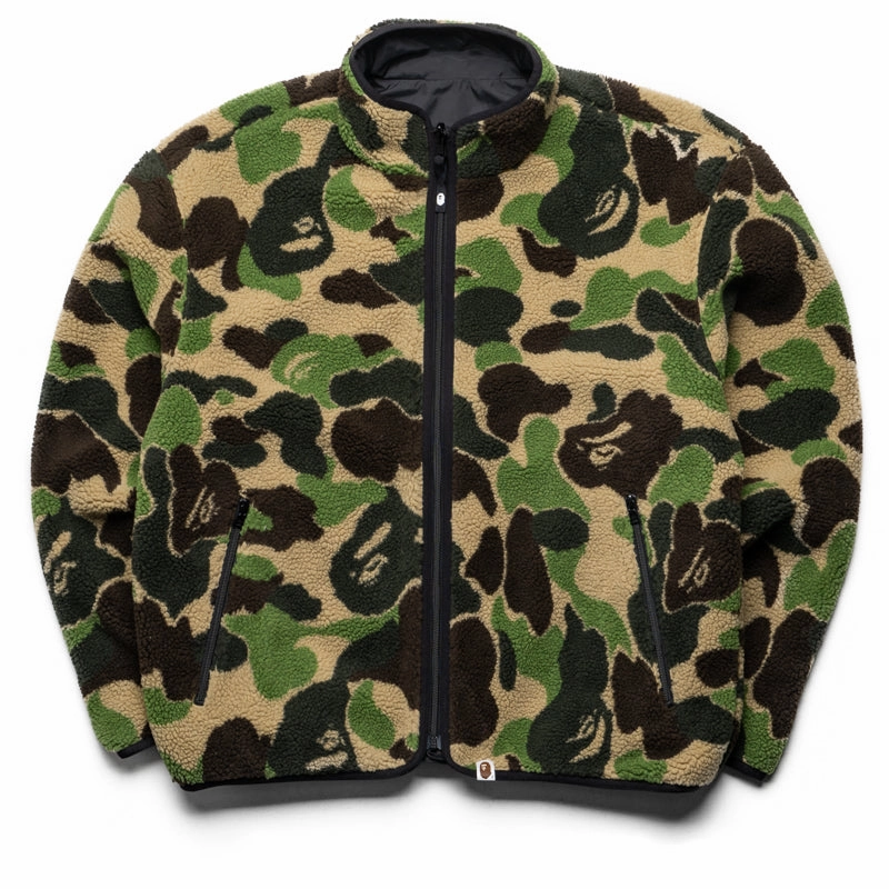 Resort Mood All Day A Bathing Ape ABC Camo Boa Reversible Jacket - Green