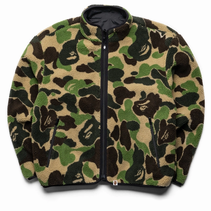 A Bathing Ape ABC Camo Boa Reversible Jacket - Green Trendy Cut