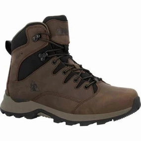 Rocky Trophy Series Men's Waterproof Soft Toe Outdoor Boots Rks0637 In Brown Good Arch Support Flexible Comfort