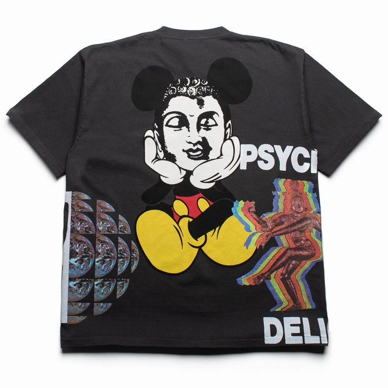 Sporty Shorts Creative Glow CRTFD Allover Print Mash Up Tee - Vintage Black