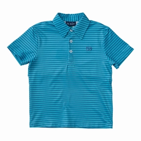 TearResistant Pro Performance Polo - Scuba Blue Stripe