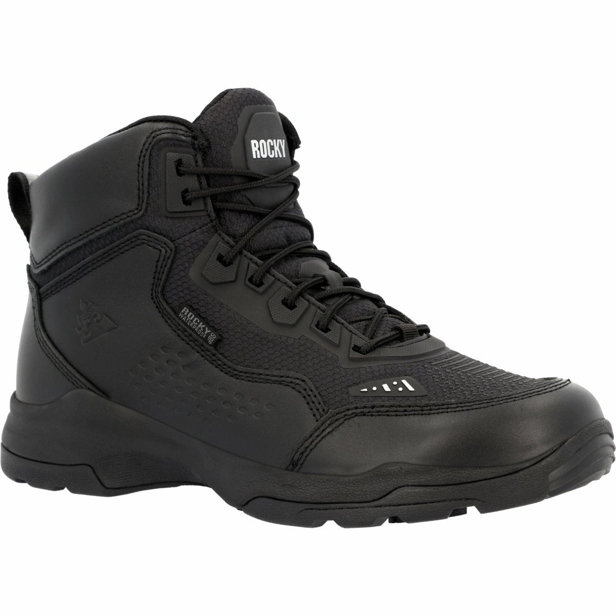 Rocky Tac One Men's Waterproof Public Service Boots Rkd0112 In Black Padded Interior Active Nomad Smooth Design
