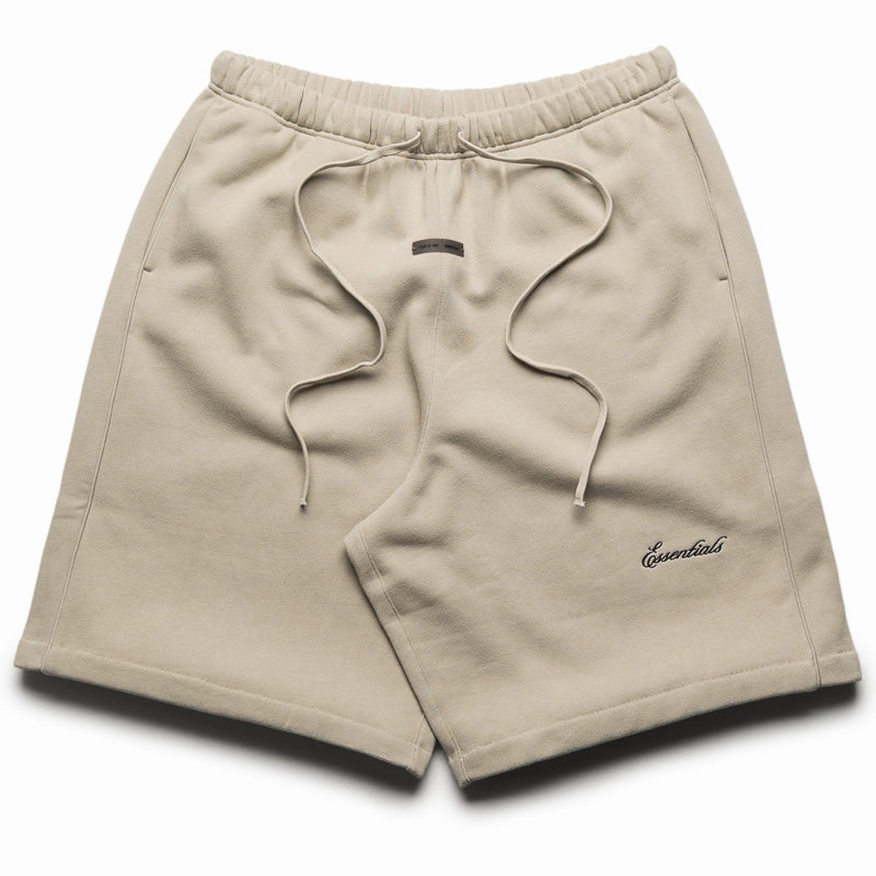 Fear Of God Essentials Basketball Fleece Shorts With Piping - Abbey Stone CompactPackability