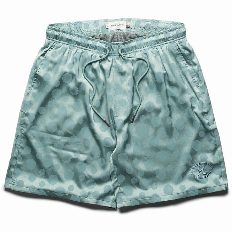 Honor The Gift Polka Dot Shorts - Green Lightweight Fabric