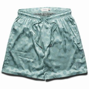 Honor The Gift Polka Dot Shorts - Green Lightweight Fabric