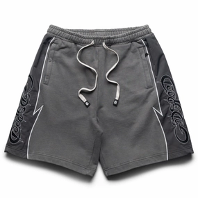 Effortless Fashion Flexible Waistband Godspeed New York Halftime Shorts - Grey/Graphite