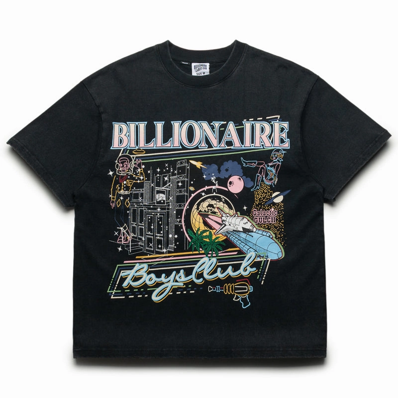 City Beat Billionaire Boys Club To The Moon Knit Tee - Black