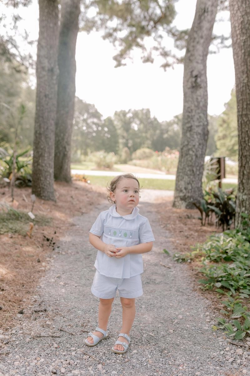 WindproofInterior Light Blue Smocked Bunny Pleated Short Set