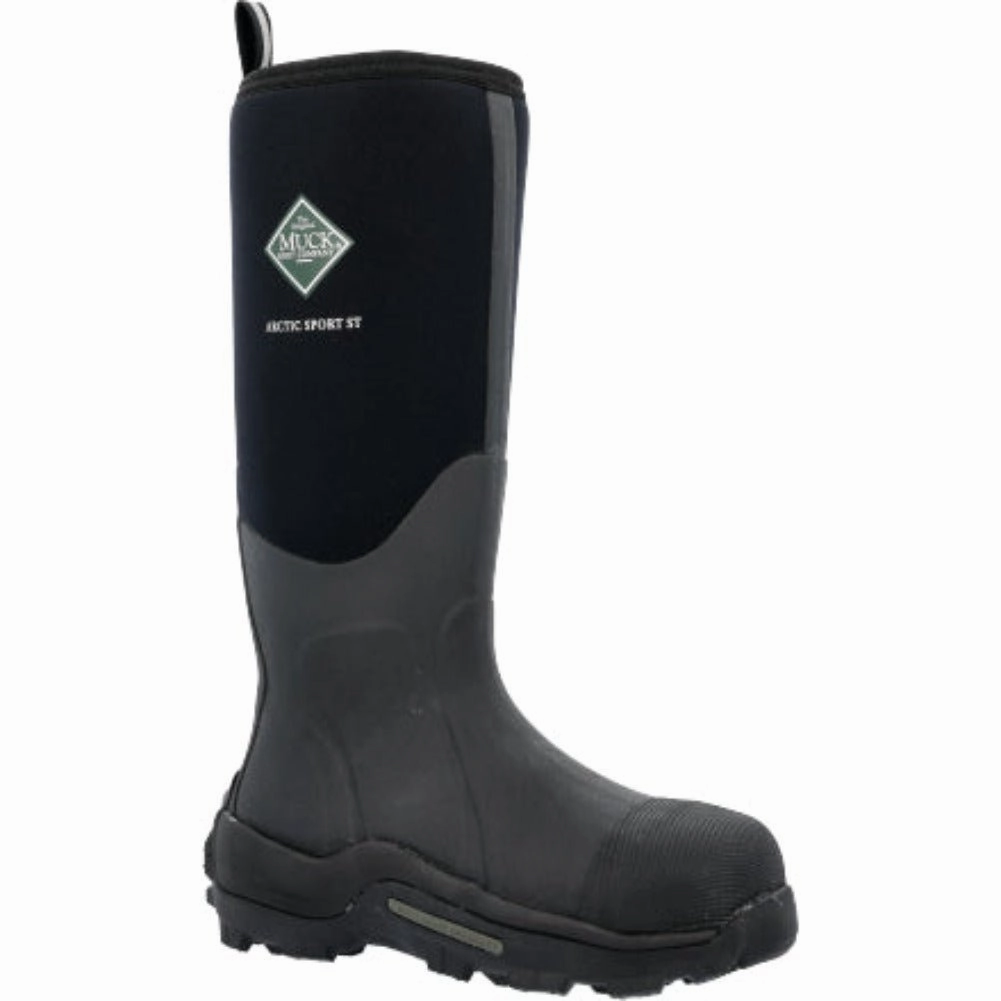 Muck Arctic Sport Men's Steel Toe Insulated Boots Aspstl In Black All Day Wear Padded Interior Outdoor Trek