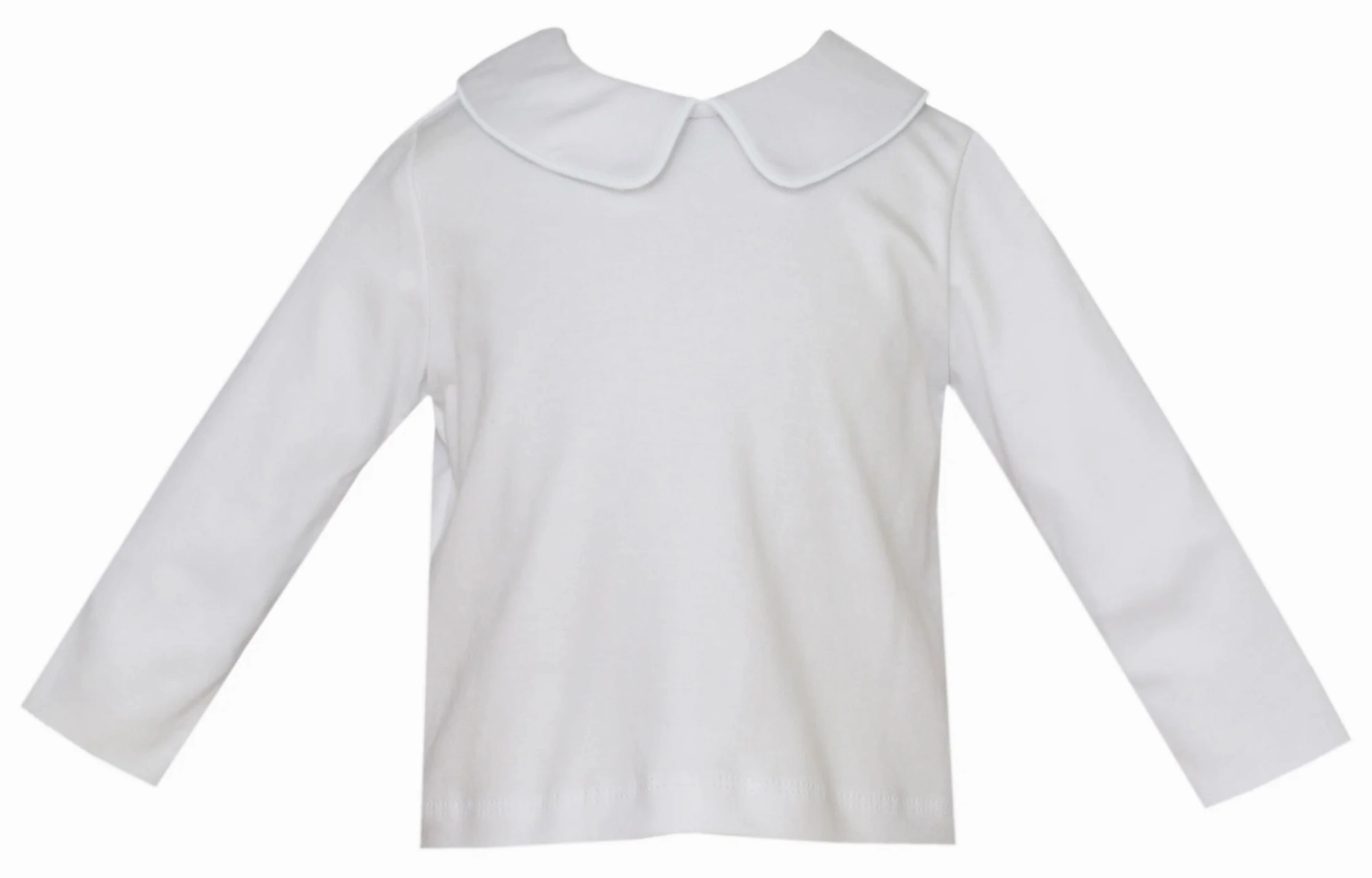 Office Glam Boys Basic Peter Pan Long Sleeve Knit Shirt