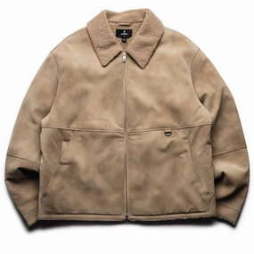 Classic Jeans Relaxed Layer Represent Shearling Jacket - Cafe