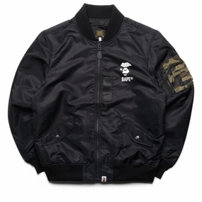ThermalInsulated A Bathing Ape 1st Camo Bomber Jacket - Black
