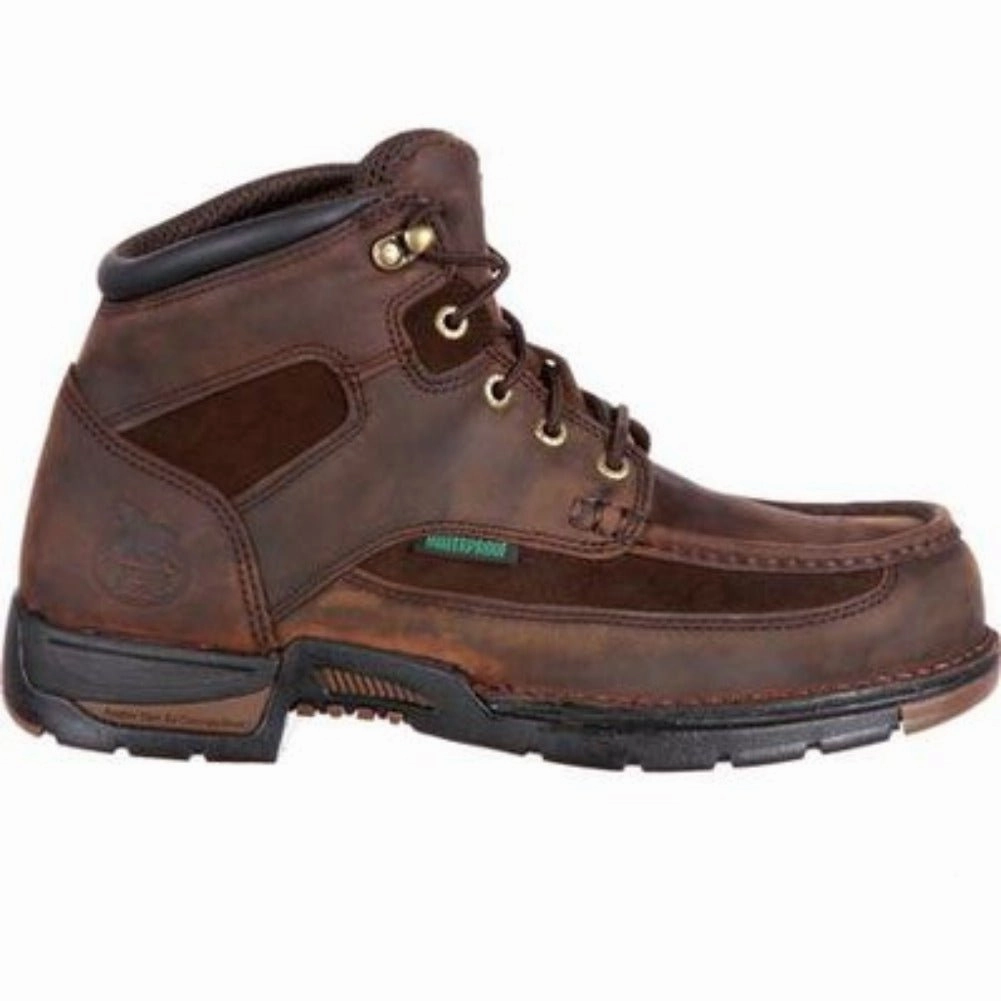 Lace Up Breathable fabric Georgia Boot Athens Men's Waterproof Work Boots G7403 In Brown