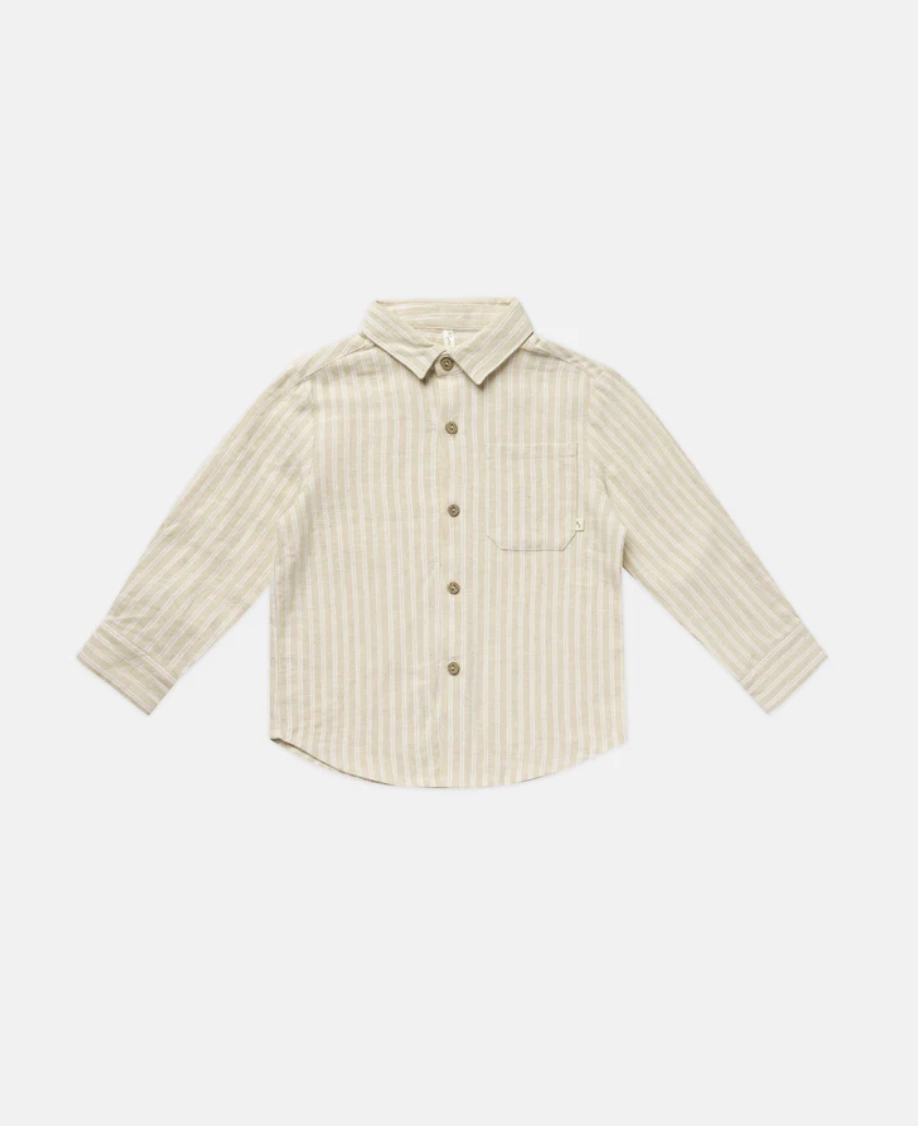 Collared Shirt | Champagne Stripe CompressionFreeCuffs