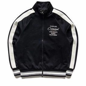 NonChafingEdges Criminal Damage Pin Tuck Track Top - Black