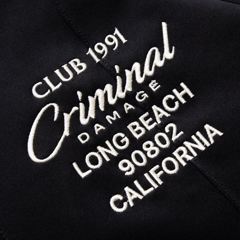 Activewear Criminal Damage Pin Tuck Track Top - Black