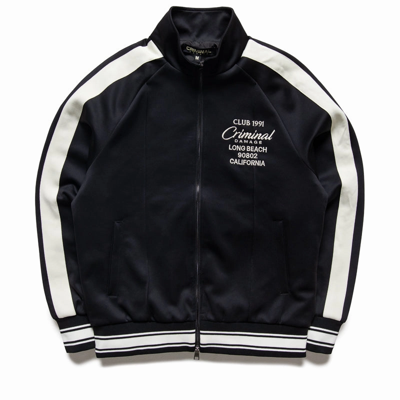 Sporty Look SnagFree Surface Criminal Damage Pin Tuck Track Top - Black