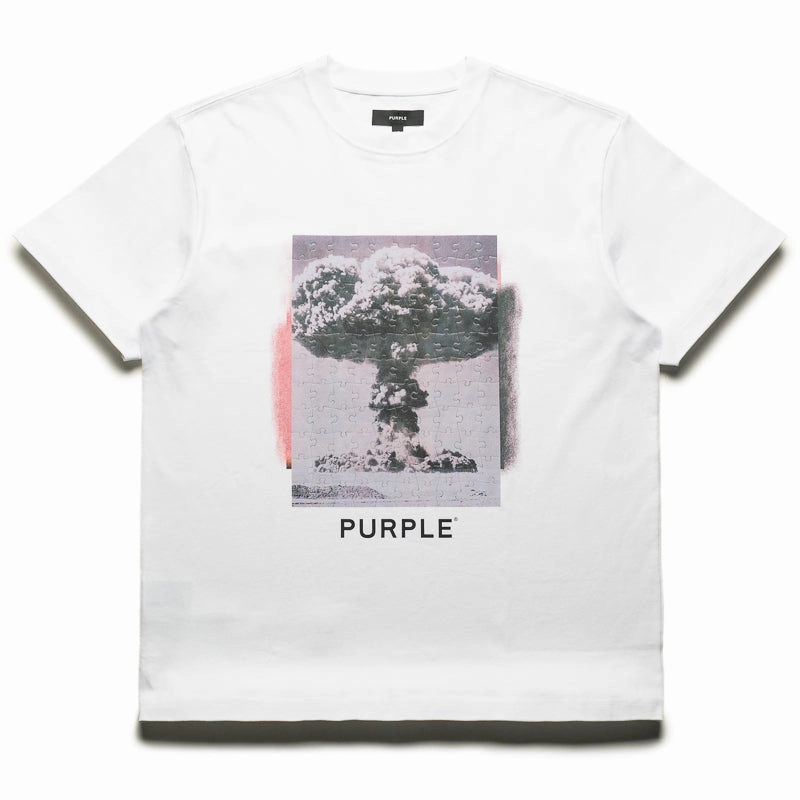 Purple Brand Melt Down Tee - White MatteFinishTexture WaterRepellentSurface
