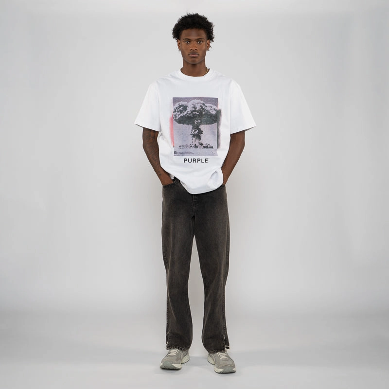 Purple Brand Melt Down Tee - White SoftTouch