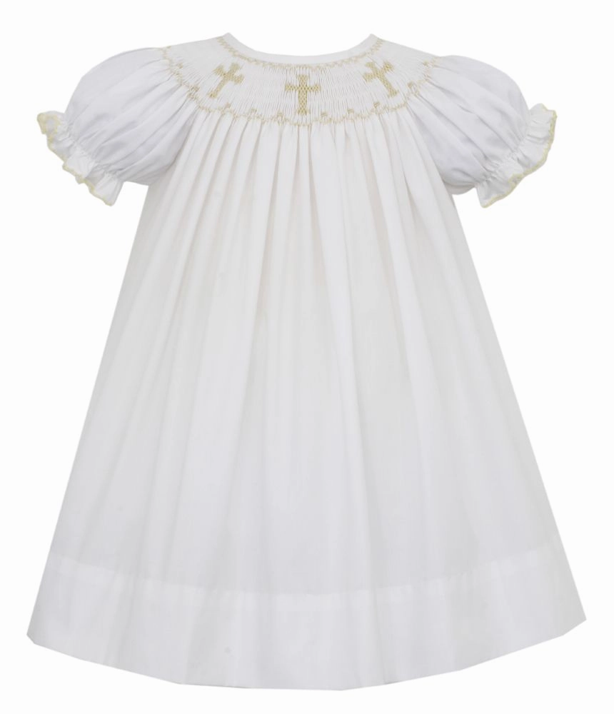 Cross Bishop Smocked Dress SweatAbsorbingTexture Conscious Core