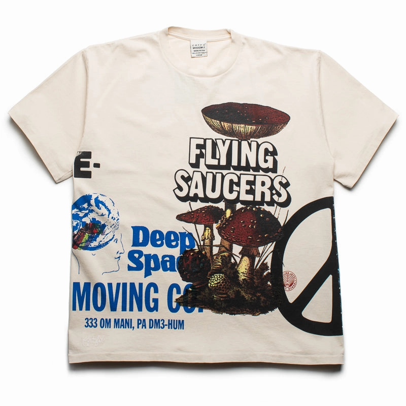 CRTFD Allover Print Mash Up Tee - Natural No-Shrink Fabric