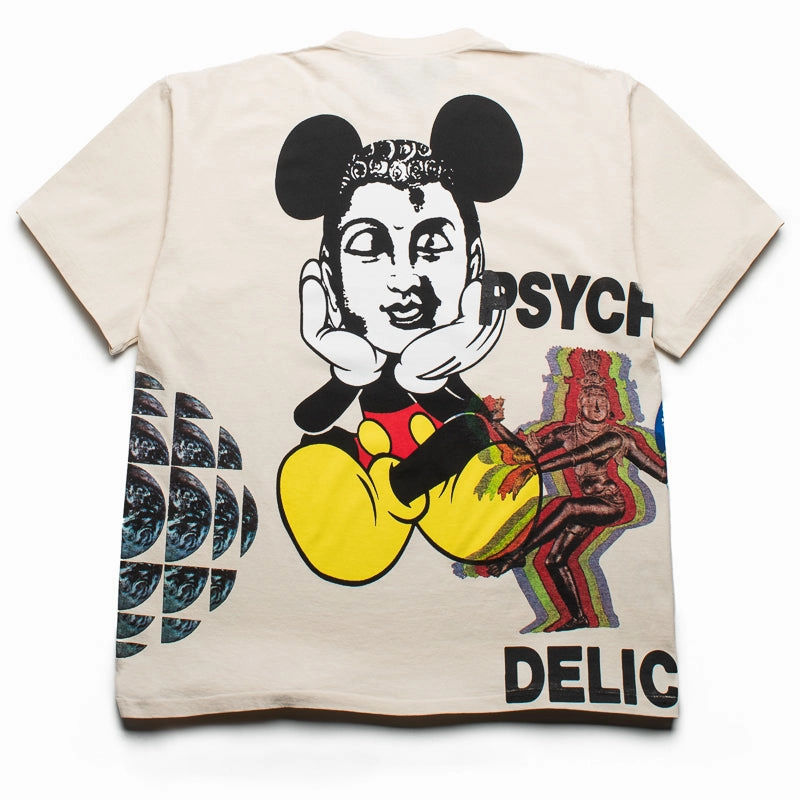 Urban Fashion CRTFD Allover Print Mash Up Tee - Natural