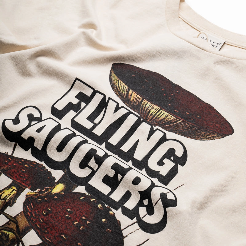 CRTFD Flying Saucers Tee - Natural Reinforced Edges