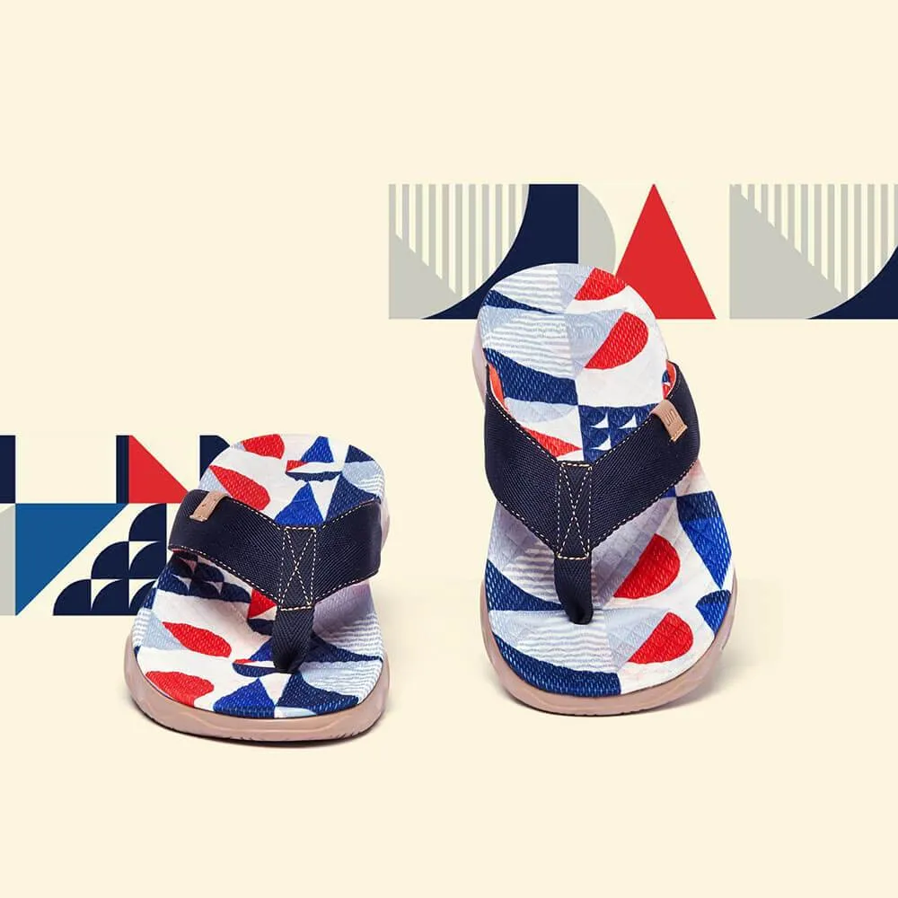 Non-slip Fit Vacation Trip Cube Love Women Majorca Flip Flops