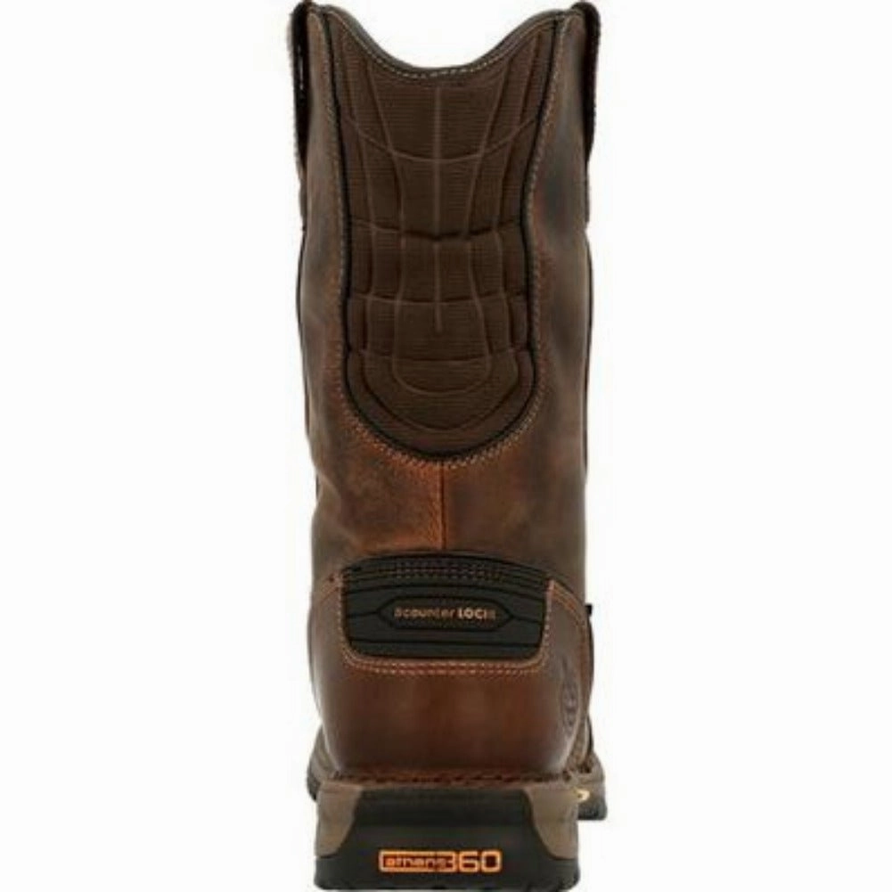 Georgia Boot Athens 360 Men's Steel Toe Waterproof Pull-on Work Boots Gb00442 In Brown Fast Wear