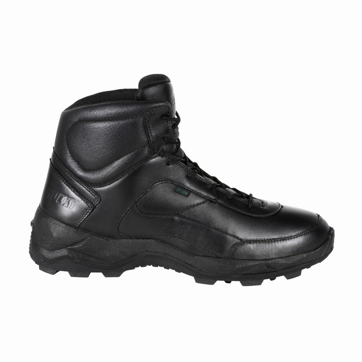 Rocky Priority Men's Leather Boots Rkd0043 In Black High Traction All Day Worker Comfort Padding