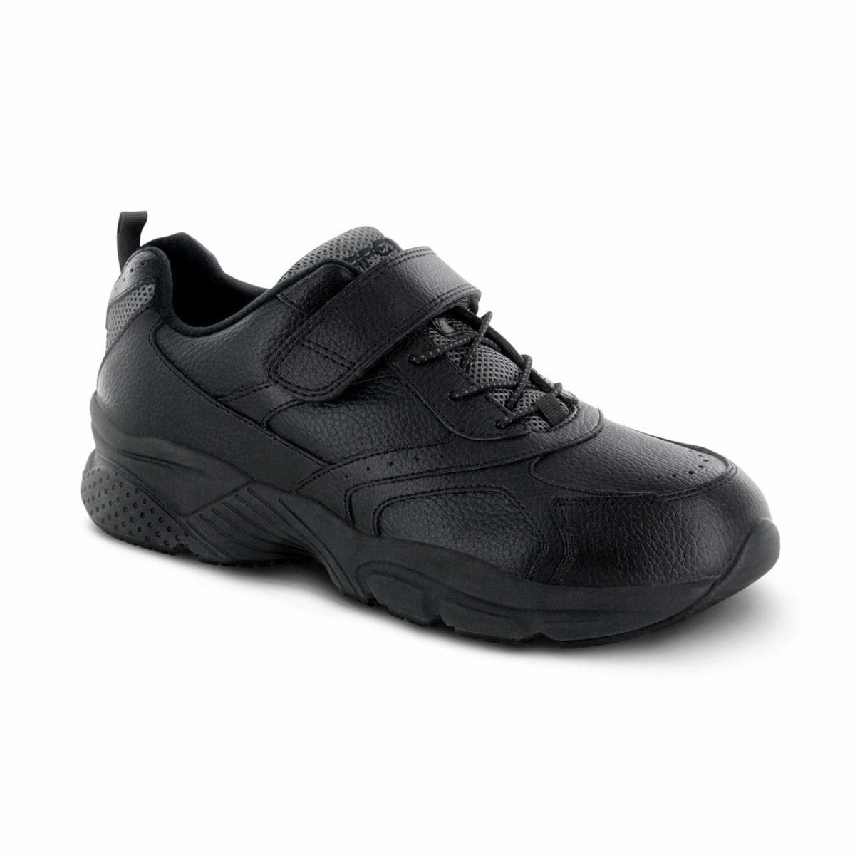 Ventilated Apex A6000m Strap Bungee Athletic Men's Walking Shoe In Black