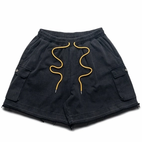 Elastic cuffs Diet Starts Monday Canvas Cargo Shorts - Black