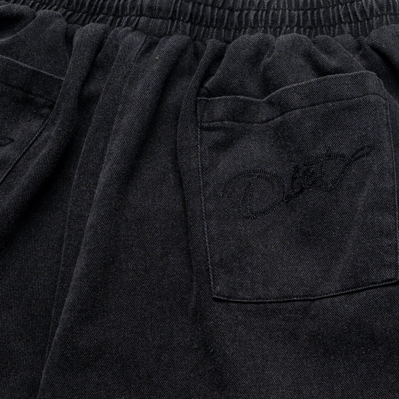 Eco Wear Fame Glow Diet Starts Monday Canvas Cargo Shorts - Black