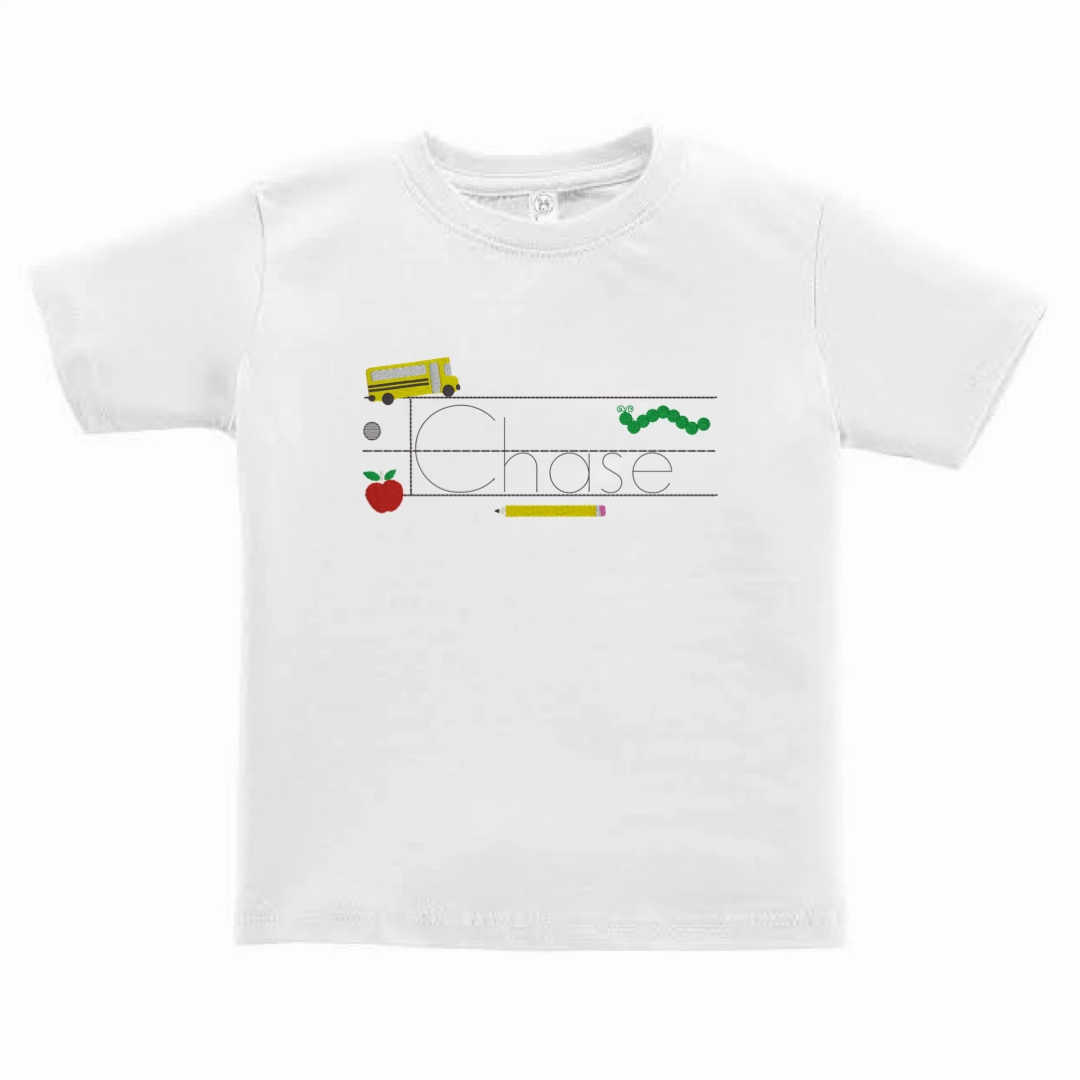 Custom Back To School Embroidery | School Bus SustainableTextiles