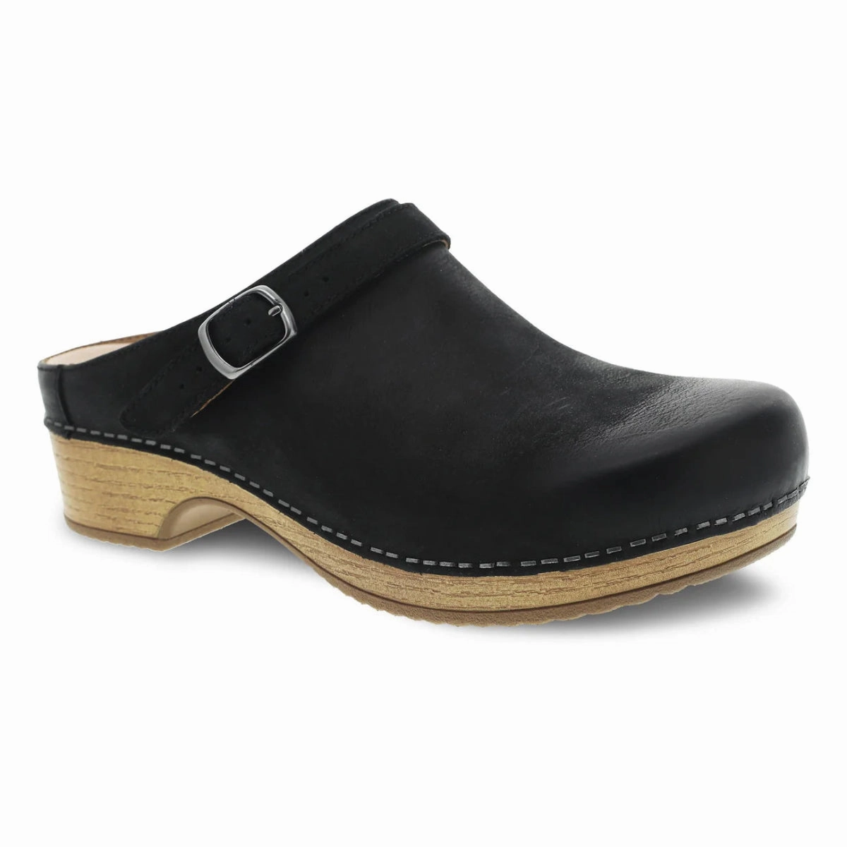 Dansko Berry Women's Mule In Black Burnished Nubuck Anti Fatigue Insoles Temperature Regulating