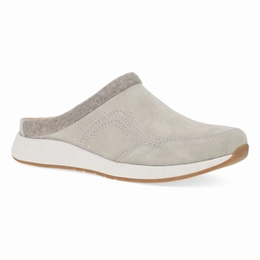 natural motion trail shoes Water Resistant Trail Footwear Dansko Claudia Women's Mule In Stone Suede