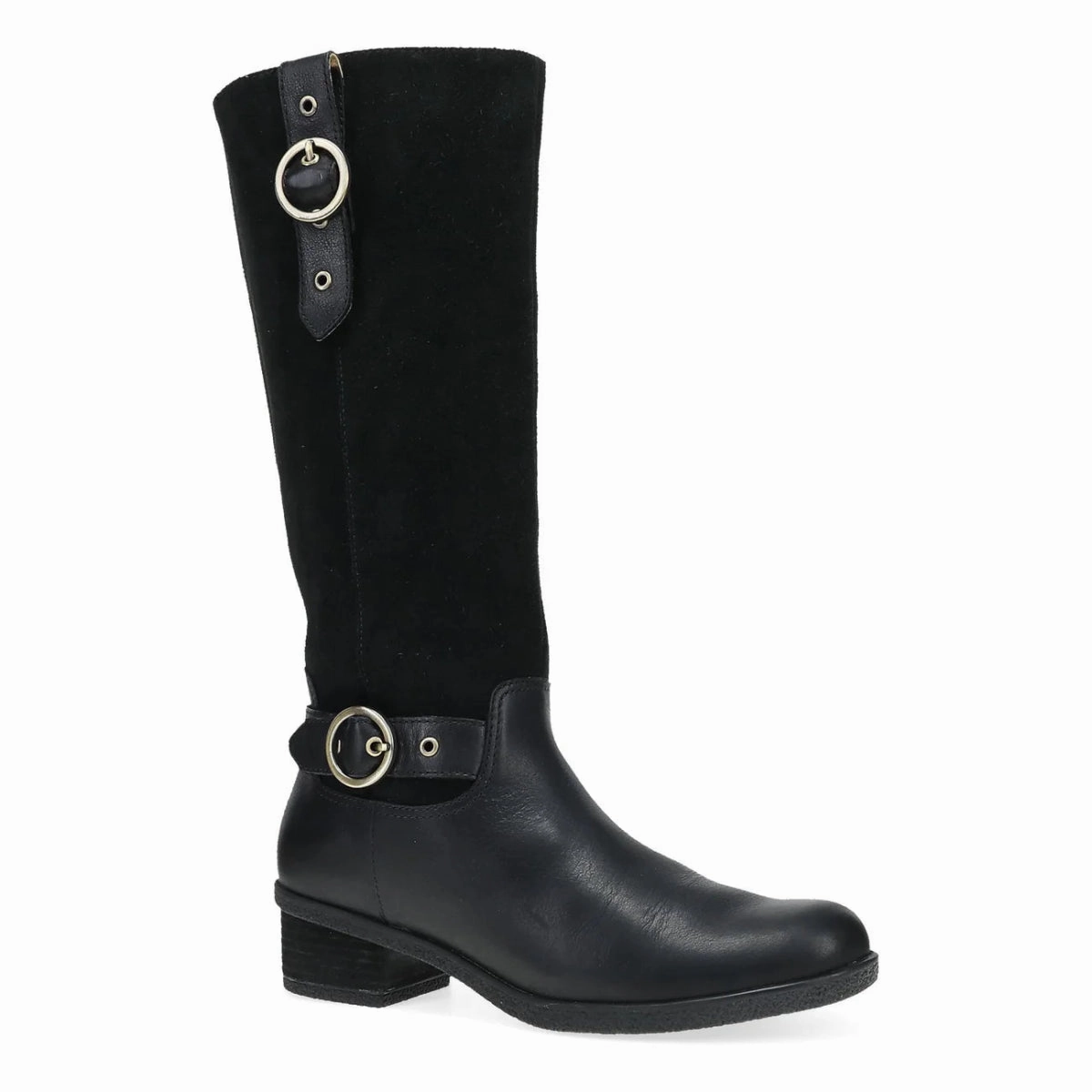 Cushioned Ankle Collar energy foam trail shoes Dansko Dawn Women's Boot In Black Waterproof Milled