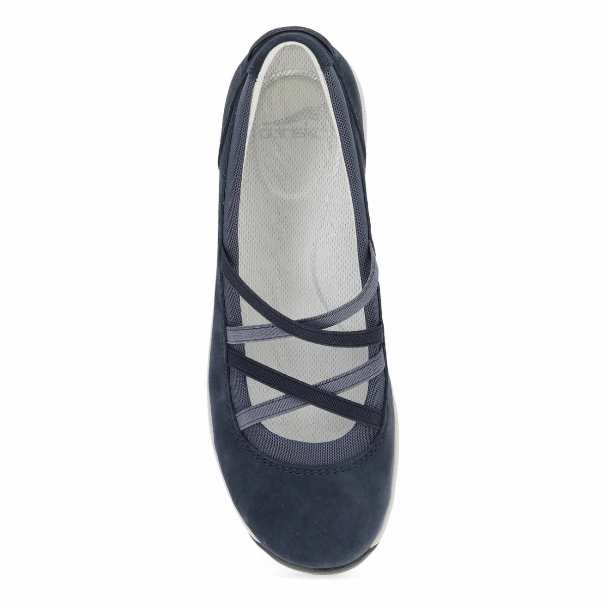 Dansko Harper Women's Mary Jane In Navy Suede All Day Comfort Impact Diffusion