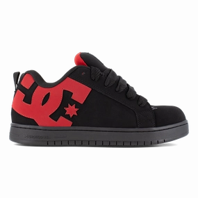 Comfortable Support Multi Surface Shoes DC Work Court Graffik DC60102 Men's Work Shoe In Black and Red