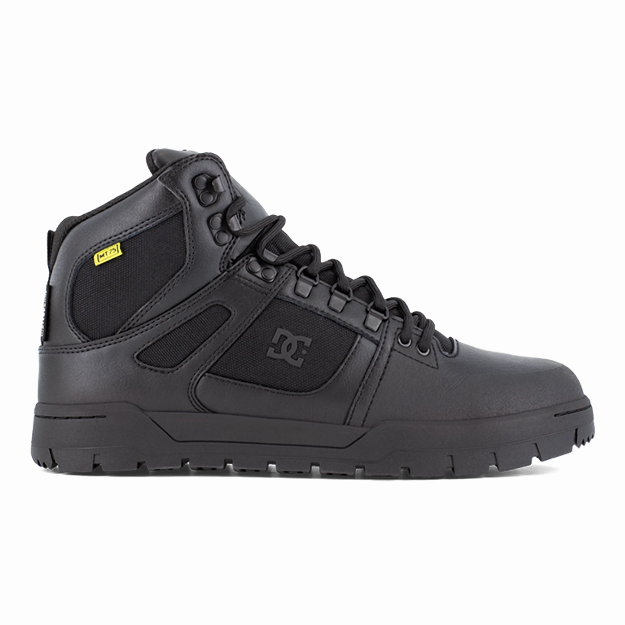 Foot Armor Shoes Lace Up Style DC Work Pure Men's Waterproof Work High-Top with Internal Metatarsal Guard DC60604 In Black