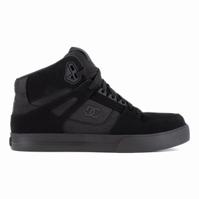 DC Work Pure Work High-Top DC60206 Men's Work In Black and Dark Gray Tough protection Foot Support